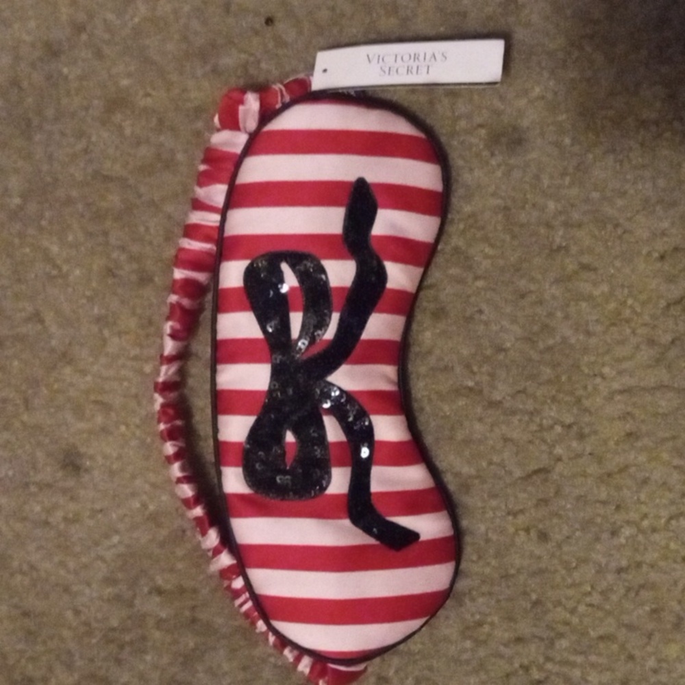 Victoria Secret Red/Pink Stripe Sleep Mask